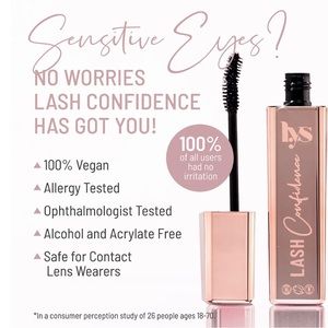L.YS Beauty Lash Confidence Curl + Length + Volume Clean Mascara